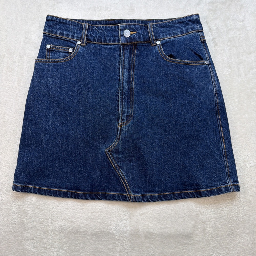 Pilcro Anthropologie Denim Mini Skirt Womens Size 6 Blue Jean Y2K Casual